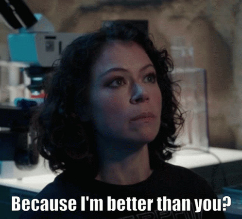Woman Saying I'm Better Than You GIF