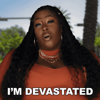 Woman Saying I'm Devastated GIF