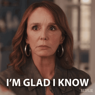 Woman Saying I'm Glad I Know GIF