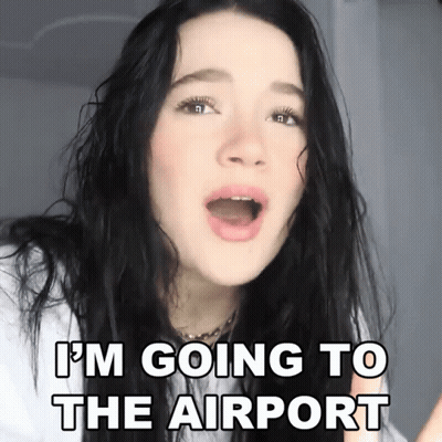 Woman Saying I'm Going To The Airport Mouth Wide Open GIF