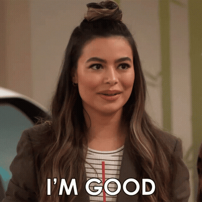 Woman Saying I'm Good GIF