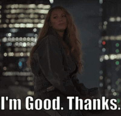 Woman Saying I'm Good Thanks GIF