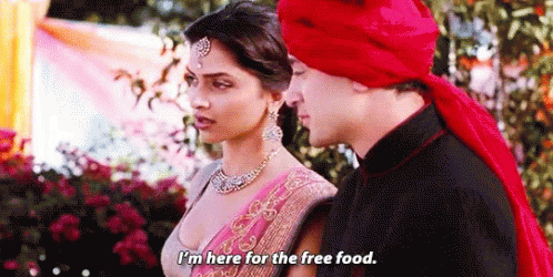 Woman Saying I'm Here For Free Food GIF