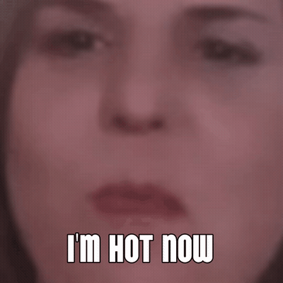 Woman Saying I'm Hot Now GIF