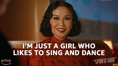 Woman Saying I'm Just A Girl Who Likes To Sing And Dance GIF