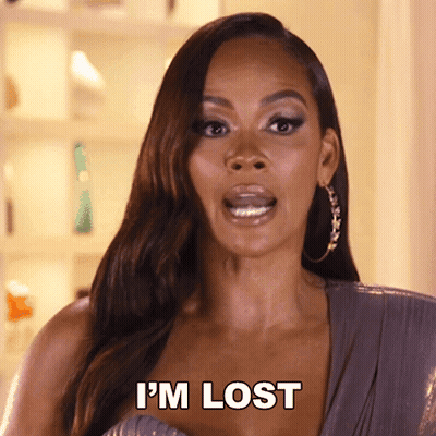 Woman Saying I'm Lost GIF