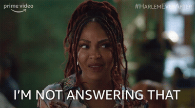 Woman Saying I'm Not Answering That GIF