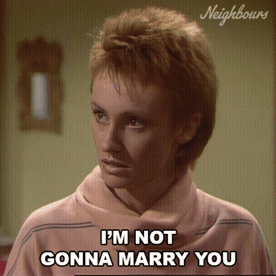 Woman Saying I'm Not Gonna Marry You GIF