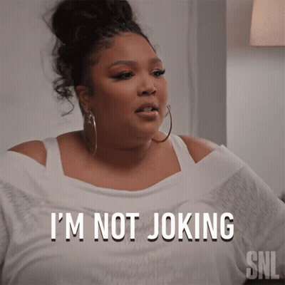 Woman Saying I'm Not Joking GIF