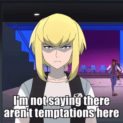 Woman Saying I'm Not Saying There Aren't Temptations Here GIF