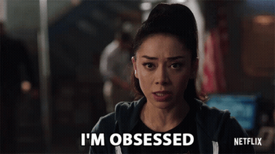 Woman Saying I'm Obsessed On Netflix GIF