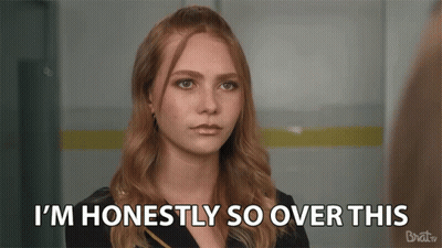 Woman Saying I'm Over This GIF
