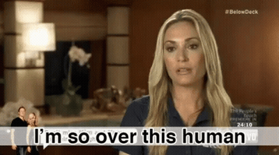 Woman Saying I'm Over This Human GIF