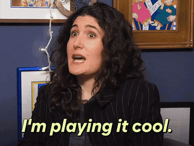 Woman Saying I'm Playing It Cool GIF