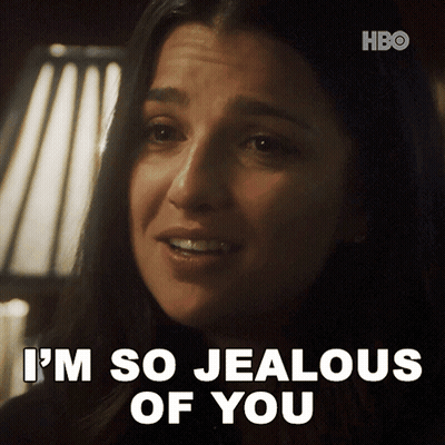 Woman Saying I'm So Jealous Of You GIF