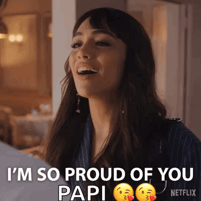 Woman Saying I'm So Proud Of You Papi GIF