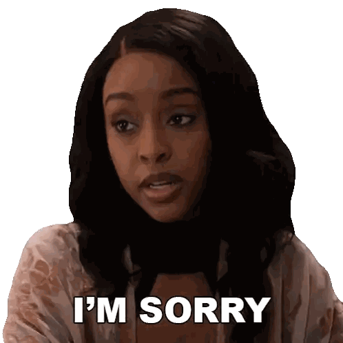 Woman Saying I'm Sorry Sticker