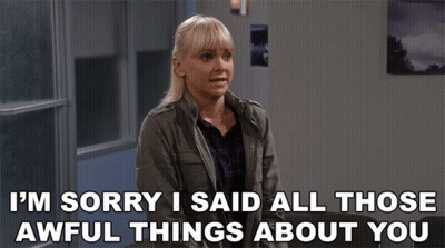 Woman Saying I'm Sorry For Awful Things GIF
