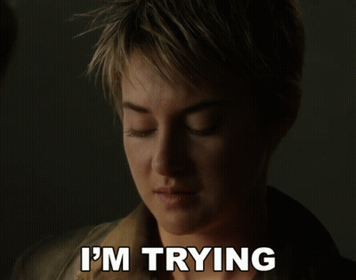 Woman Saying I'm Trying GIF