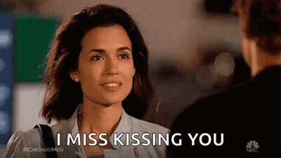 Woman Saying I Miss Kissing You To Man GIF
