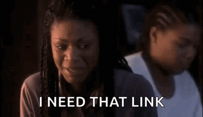 Woman Saying I Need That Link In Front Of Man GIF