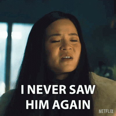 Woman Saying I Never Saw Him Again GIF