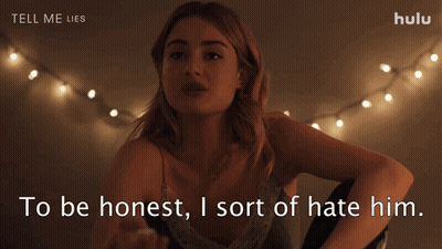 Woman Saying I Sort Of Hate Him GIF