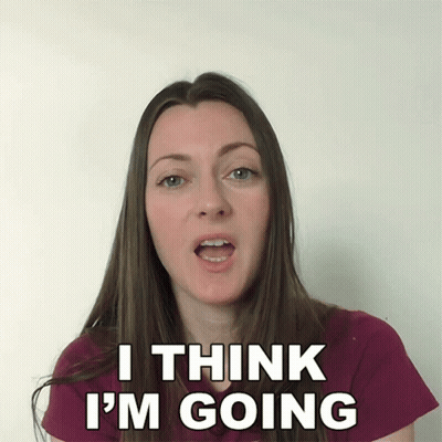 Woman Saying I Think I'm Going GIF