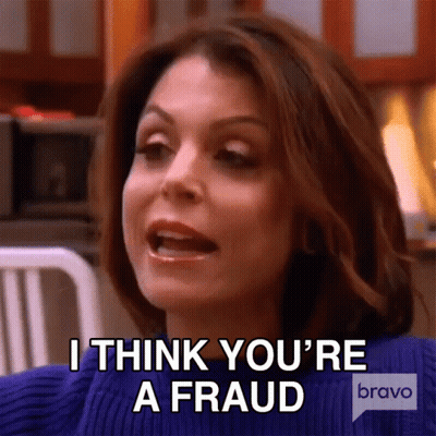 Woman Saying I Think You're A Fraud Bravo GIF