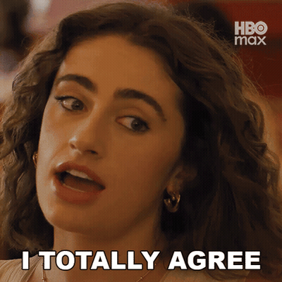 Woman Saying I Totally Agree In Front Of HBO Max Logo GIF