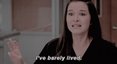 Woman Saying I've Barely Lived GIF