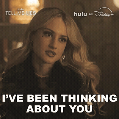 Woman Saying I've Been Thinking About You Hulu On Disney+ GIF