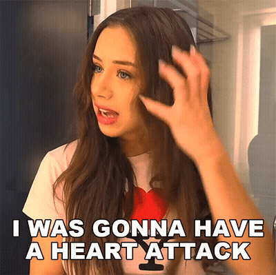 Woman Saying I Was Gonna Have A Heart Attack Holding Hair GIF