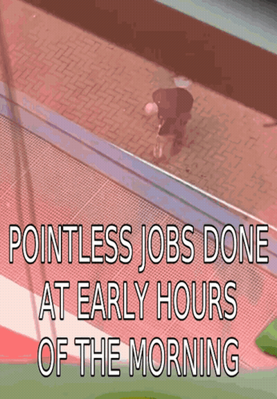 Woman Saying I Was Up Very Early Blue Background GIF