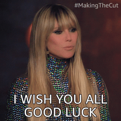 Woman Saying I Wish You All Good Luck Making The Cut Advertisement GIF