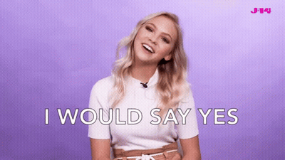 Woman Saying I Would Say Yes Purple Wall GIF