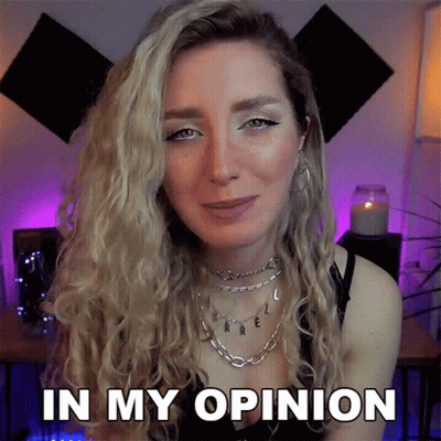 Woman Saying In My Opinion Beside Candle GIF