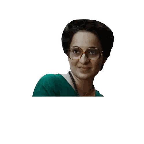 Woman Saying India Is Indira Sticker
