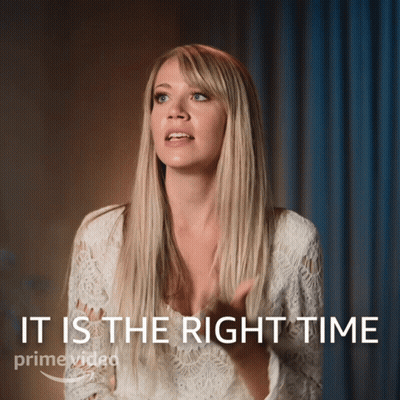 Woman Saying It Is The Right Time GIF