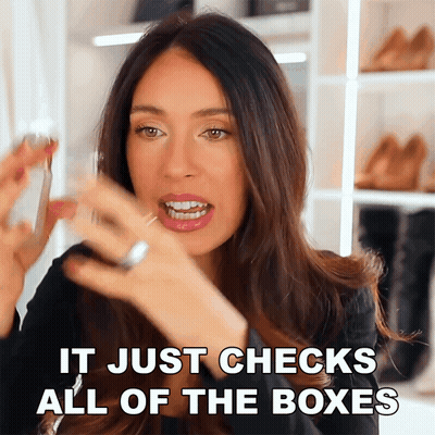 Woman Saying It Just Checks All The Boxes GIF