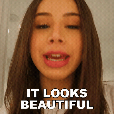 Woman Saying It Looks Beautiful GIF