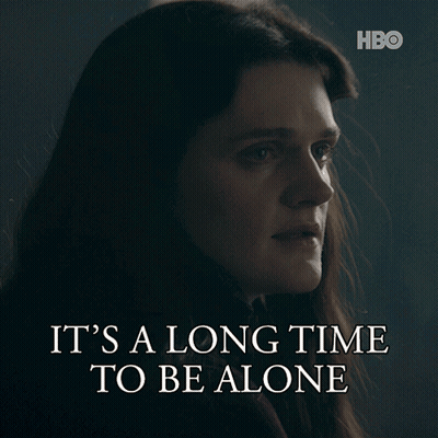 Woman Saying It's A Long Time To Be Alone GIF