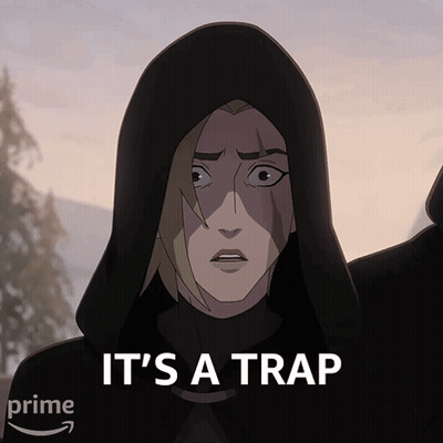 Woman Saying It's A Trap GIF