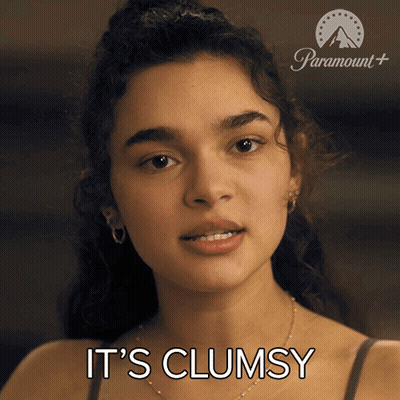 Woman Saying It's Clumsy With Paramount Logo