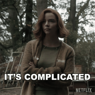 Woman Saying It's Complicated GIF