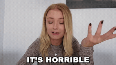 Woman Saying It's Horrible Making Funny Face GIF