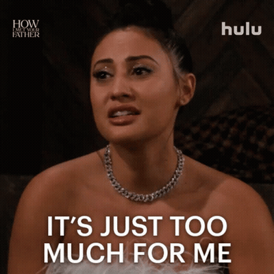 Woman Saying It's Just Too Much For Me With Necklace GIF