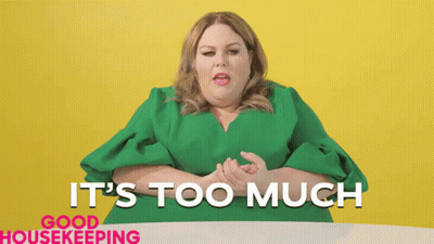 Woman Saying It's Too Much GIF