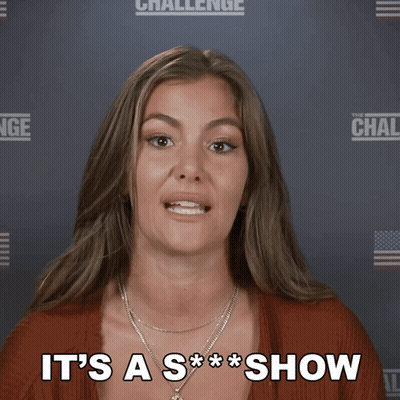 Woman Saying Its A S*** Show Challenge Logo GIF