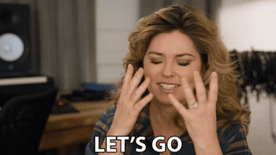 Woman Saying Let's Go Hands To Face GIF